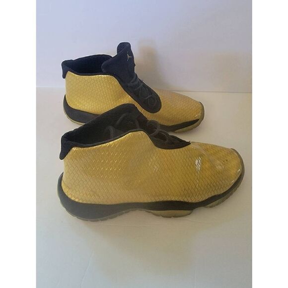 Nike Air Jordan Future Kids Metallic Gold GG Lace-up Sneakers Size 6.5Y - Picture 2 of 5